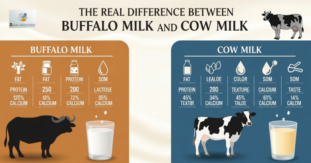 The Real Difference Between Buffalo Milk and Cow Milk